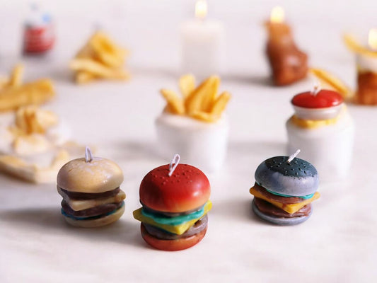 🍔 The Gourmet Burger Candle Trio 🍔